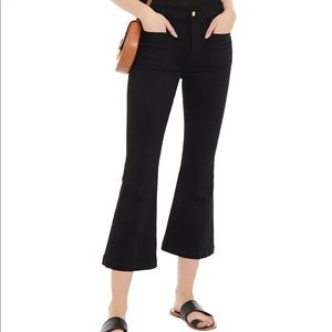 NWOT Sz. 25 Frame Bardot Crop Flare Jeans - Black